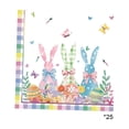 thumbnail image 1 of YingYouFu Easter Napkin 25 Count, Colorful Bunny Themed Disposable Plates for Party Tableware, Easter Celebration Supplies, Kids Birthday Holiday Dinner Party Decorations, 1 of 6