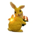 thumbnail image 1 of YingYouFu Easter Solar Light Statue Resin Rabbit and Butterfly Figurine for Outdoor Garden Yard Decoration Yellow, 1 of 8