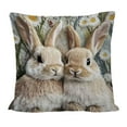 thumbnail image 1 of YingYouFu Easter Throw Pillow Covers Lmitation Embroidery Printing Around The Rabbit Printed Decorative Pillow Case Cushion Cover Home Decoration, 1 of 6