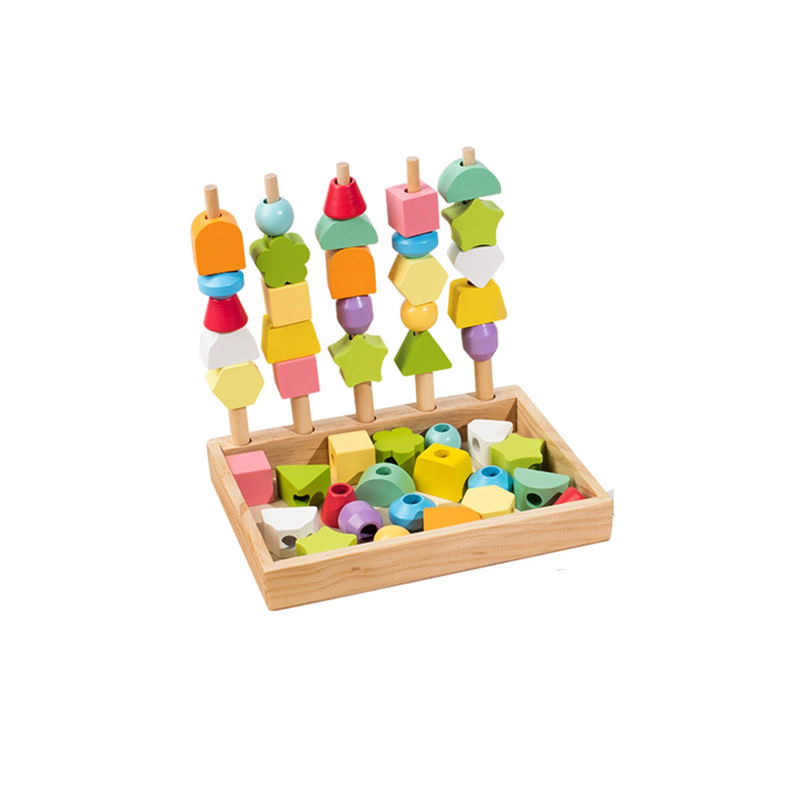 YingYouFu Educational Toys for 1 2 3 Year Old Boys Girls-Wooden Sorting ...