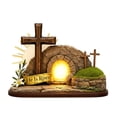 thumbnail image 1 of YingYouFu Empty Tomb Easter Scene and Cross Decoration He Is Risen Tabletop Decor Religious Wooden Signs Jesus Cross Table Centerpieces for Religious Home Mantels Tabletop Christian Gifts, 1 of 8