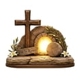 thumbnail image 1 of YingYouFu Empty Tomb Easter Scene and Cross Decoration He Is Risen Tabletop Decor Religious Wooden Signs Jesus Cross Table Centerpieces for Religious Home Mantels Tabletop Christian Gifts, 1 of 9