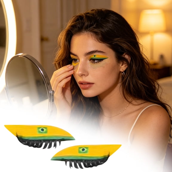 YingYouFu Eye Makeup Sticker Set, Self Adhesive Eyelid Sticker with Attached False Eyelashes, Easy Apply Peel and Stick Eye Decor for Festival Gatherings Themed Events Daily Makeup Use