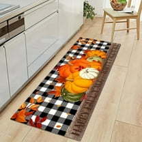 YingYouFu Floor Mat,kin Maple Leaf Non Kitchen Rug, Washable Entrance Hallway Doormat, Thanksgiving Fall Home Decor Accents, B