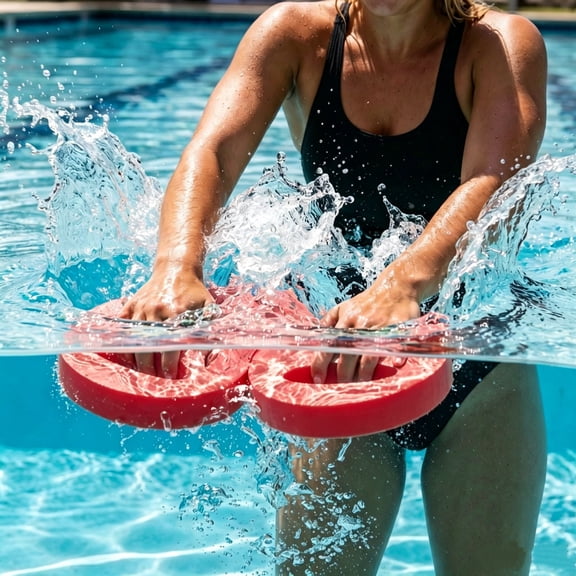 YingYouFu Foam Water Float Disc Pool Paddle, Hand Held Aerobic Workout Float for Water Exercise, Durable Aquatic Gear for Pool Workout, Water Training, Aquatic Activity, Premium Swim Equipment