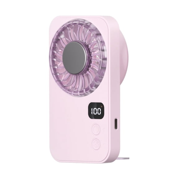 YingYouFu Foldable Makeup Mirror with Cooling Fan, USB Multi-functional Neck-hanging Ice Compress Fan, Portable Personal Air Cooler for Travel Office Outdoor