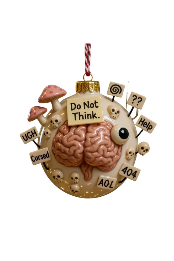 Funny Brain Charm for Backpack, Do Not Think Brain Gel Keychain for Bags, Unique Brain Pendant for Travel Purse Zipper Pull Chain