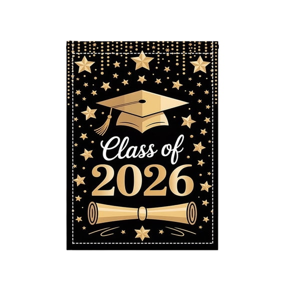 YingYouFu Graduation Party Garden Flag, Outdoor Decoration Banner for Celebration, Double-Sided Yard Sign for Ceremony, Patriotic Themed Backdrop for Patio