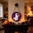thumbnail image 1 of YingYouFu Halloween Acrylic Suncatcher Hanging Ornament, Ghost Pumpkin Maple Leaf Design Window Pendant, Decorative Hanging Decor for Window, Wall, Home, Fall Thanksgiving, Holiday Party Decoration, 1 of 5