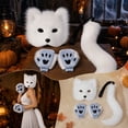 thumbnail image 1 of YingYouFu Halloween Cat Face Cover Set, Furry Tail Knitted Paw Gloves Set Festive Dress Up Accessory, for Halloween Party Dress Up Holiday Event Indoor Outdoor, 1 of 5
