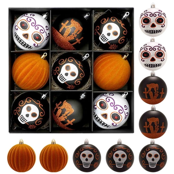 YingYouFu Halloween Colored Skeleton Plastic Pendant Set, Painted Skeleton Hanging Ornaments, Spooky Bulk Decor for Home Tree, Porch Eaves, Indoor Holiday Party Layout