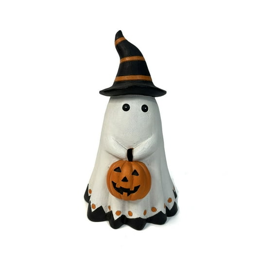 YingYouFu Halloween Ghost Statue,mpkin Figurine Centerpiece, Novelty Decor for Party Tabletop Gift Idea, white