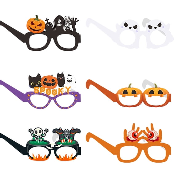YingYouFu Halloween Party Glasses Set, Pumpkin Design Funny Eyeglasses Frame Party Photo Prop, Festive Accessory for Party, Gathering, Holiday Event Celebration Decor