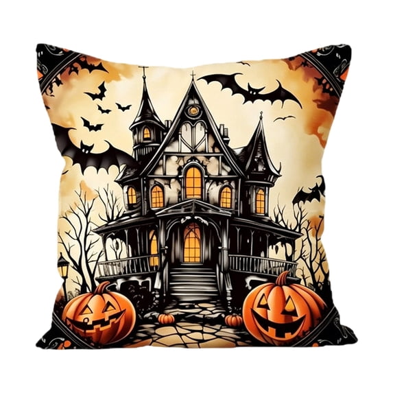 YingYouFu Halloween Pillow Covers 18x18 Inch, Soft Decorative Cushion Case, Spooky Throw Pillow for Sofa Couch Bedroom Decor