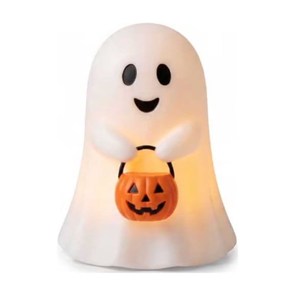 YingYouFu Halloween Pumpkin LED Night Light, Candy Bucket Design Tabletop Lamp Decor, Decorative Table Lamp for Home Bedroom, Living Room, Holiday Party, Warm Ambient Light Decoration