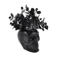 thumbnail image 1 of YingYouFu Halloween Skull Planter, Artificial Plant Black Decor, Indoor Holiday Party Decoration, Potted Home Office Desk Ornament, black-B, 1 of 6
