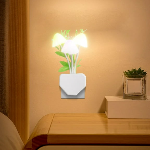 YingYouFu Light Control Leaf Led Color Changing Night Light - Usb Plug, Automatic Light Control, Creates A Cozy, Color Options for Bedrooms, Living Rooms, Or Offices