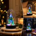 thumbnail image 1 of YingYouFu Lighted Christmas Cloche Decor, Battery Operated Mini Scene Ornament, Tabletop Tree Dome Decoration for Party Home Gift Present Display, 1 of 7