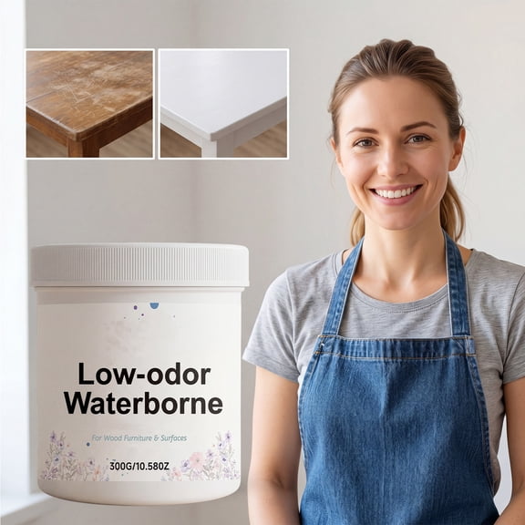 YingYouFu Low Odor Waterborne Wood Furniture Paint, Refinishing Coating for Cabinets Dressers Tables, Quick Dry DIY Matte Finish for Indoor Home Project