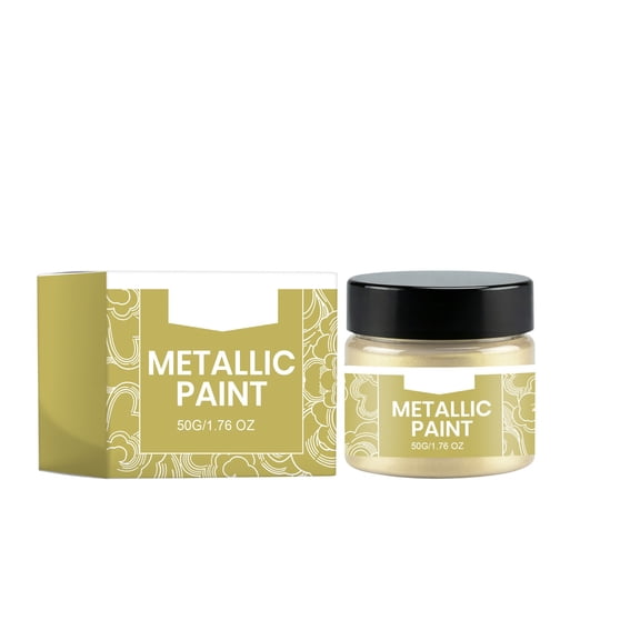 YingYouFu Metallic Gloss Craft Paint, High Texture Coloring Paint for DIY Decoration, Multi Surface Paint for Indoor Outdoor Antique Refurbishment Handcraft Use