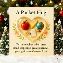 YingYouFu Mini Heart Pocket with Thank You Card, Small Appreciation Gift for Teacher, Nurse, Friend, Valentine's Day, Graduation, Retirement