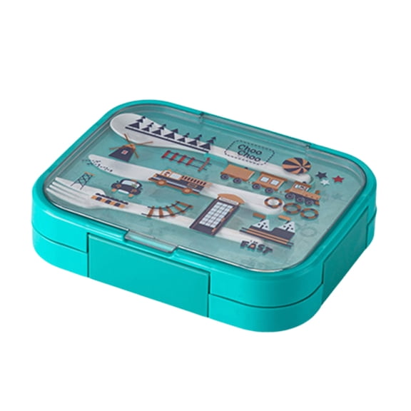 YingYouFu Multi Compartment Lunchbox, Bento Box for Fruit and Light Meals, Microwave Safe Food Container for Work, Portable Salad Lunch Container for On The Go Green