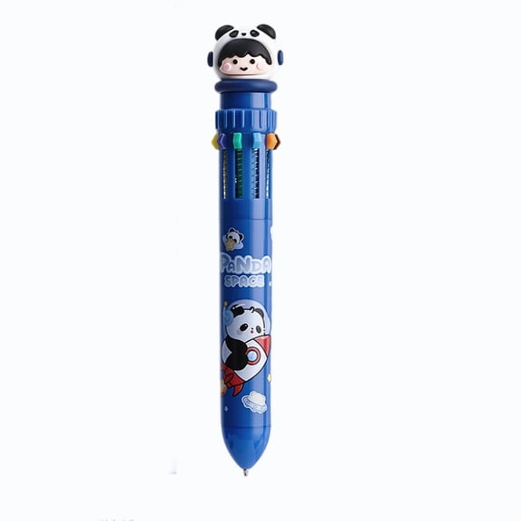 YingYouFu Multicolor Cartoon Ballpoint Pens Set of 4, Cute Character Retractable Colored Pens for Art Supplies, Fun Writing Pens for Home Office Daily Note Taking