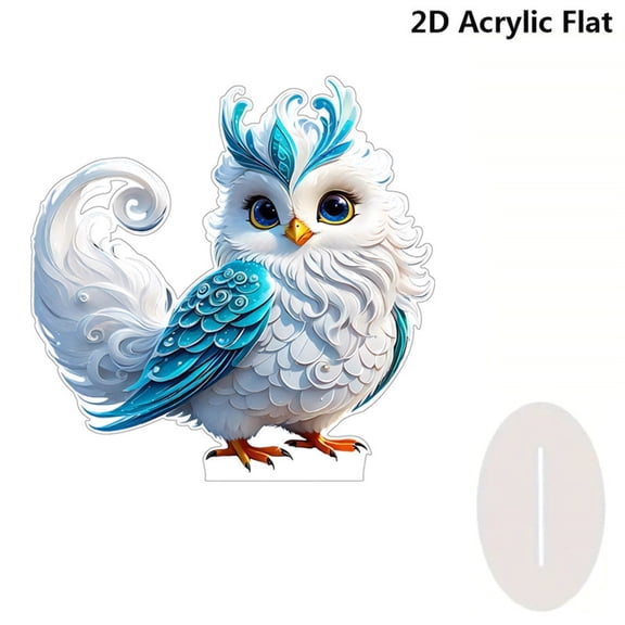 YingYouFu Owl Ornament 2D Desktop Standing Sign Home Ornament Room Living Room Decoration Gift Giving Table Top Sculpture Room Decor