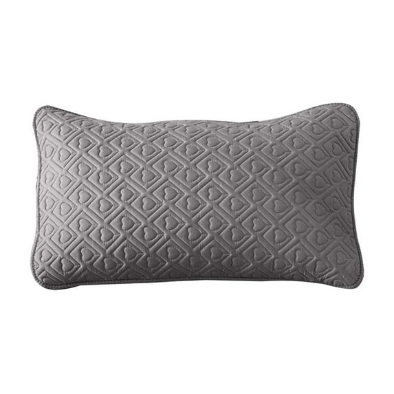YingYouFu Pillow Sham,18.9x29.13inch,Gray Color, Soft Textured Pillowcases, Classic Chic Casual Modern Rustic Quilted Pillow Cover