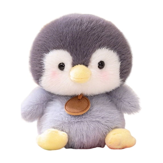 YingYouFu Plush Penguin Table Doll Figurine, Soft Stuffed Animal Toy Decor, Cute Desk Companion Ornament for Home, Office, Bedroom, Shelf Display
