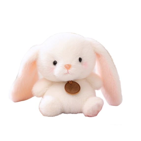 YingYouFu Plush Rabbit Table Doll Figurine, Soft Stuffed Animal Toy Decor, Cute Desk Companion Ornament for Home, Office, Bedroom, Shelf Display