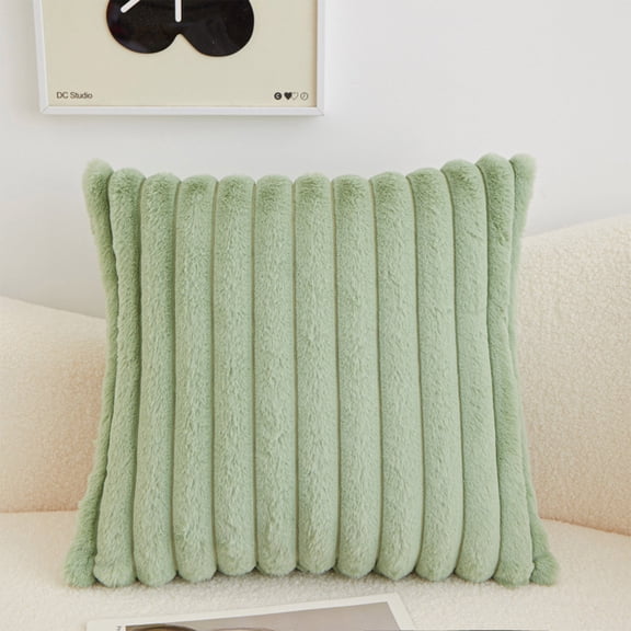 YingYouFu Plushes Throw Pillow 45x45cm Soft Polyester Decorative Cushion for Sofa Bedroom Includes Insert Cozy Home Decor Fall Winter Waist Support, Green