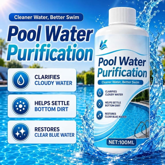 YingYouFu Pool Water Clarifier Liquid, Water Purification Solution for Cloudy Pool Water Treatment, Fast Acting Water Clarifier for Swimming Pool Spa Hot Tub Home Pool Maintenance