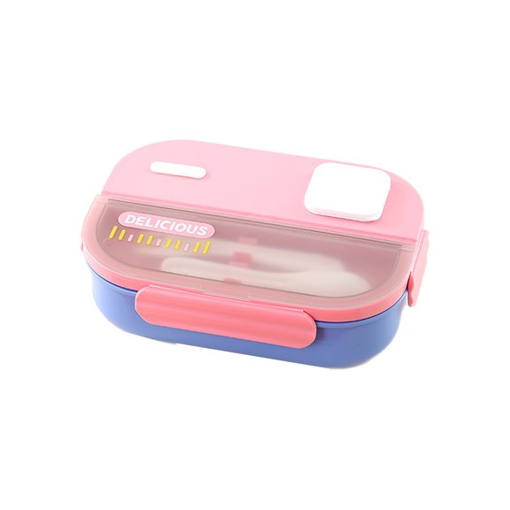 YingYouFu Portable Lunch Box Cup Set, Microwave Safe Bento Box for Office Picnic, Leakproof Compartment Container for Fruit Snack Meal Prep On The Go Pink