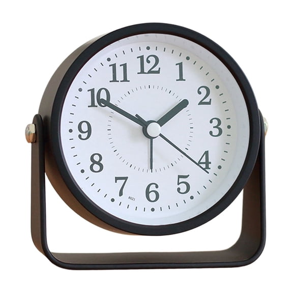 YingYouFu Retro Metal Bell Alarm Clock, Silent Non Ticking Bedside Clock, Loud Alarm with Soft Night Light for Bedroom, Living Room, Office