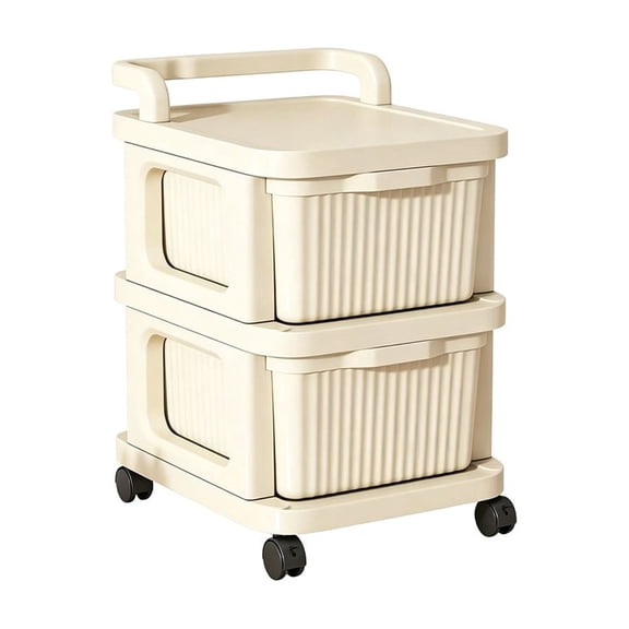 YingYouFu Rolling Storage Cart With Drawers Plastic Units, Mobile Wheels Organizer Trolley For Home, Stackable Tower For Toys Snacks Craft Supplies