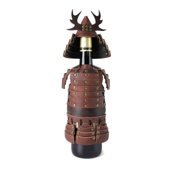 YingYouFu Samurai Armor Wine Bottle Cover for Halloween Decoration Elegant Home Bar Decor and Themed Party Accessories