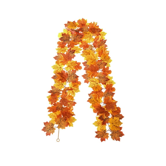 YingYouFu Simulation Maple Leaf Vine for Halloween Thanksgiving Fall Party, Living Room Wall and Scene Decoration