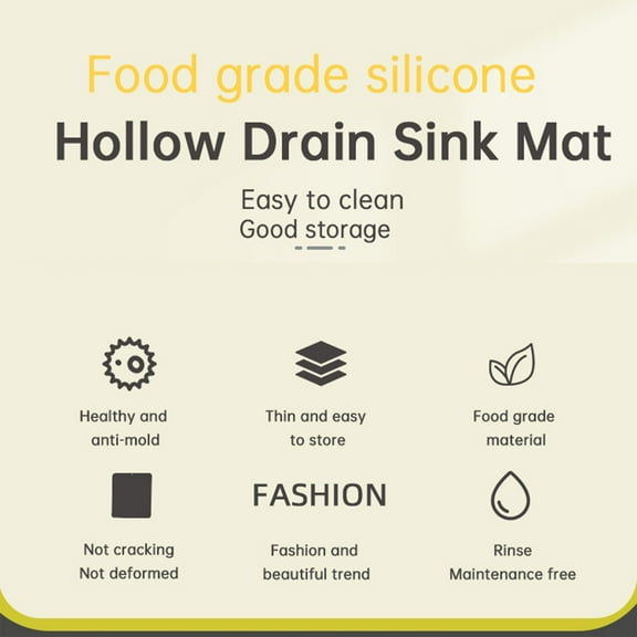 YingYouFu Sink Mat Rear Kitchen Sink Protector - Non-Slip Folding Sink Mat, Accessory for Stainless Steel and Porcelain Sinks, Protects Sink Bottom From Scratches and Damage