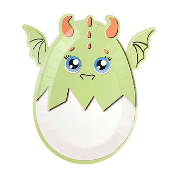 YingYouFu Small Dinosaur Themed Disposable Paper Plates Cutlery Party Decor Set Groovy Party Plates for Birthday Wedding Party Supplies