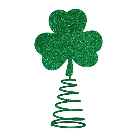 YingYouFu St. Patrick's Day Tree Topper, Shamrock Clover Ornament for Christmas Tree, Irish Holiday Decor for Party Festival