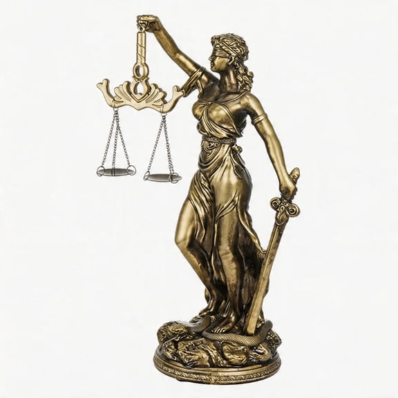 YingYouFu Themis Greek Noun of Justice Sculpture Cold Cast Lady Justice Statue Scale of Justice Sculpture Blind Justice Figurine for Desk Living Room Ldeal Gift Lawyer Friends Who Long