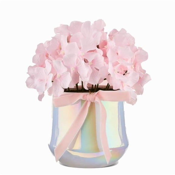YingYouFu Valentine's Day Hydrangea Plant Pot Arrangement for Gift, Artificial Floral Centerpiece for Home Table Decor, Decorative Flower Pot for Indoor Outdoor, Anniversary Present