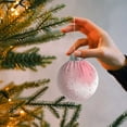 thumbnail image 1 of YingYouFu Velvet Christmas Ornaments 3.15-Inch Flocked Ballss for Tree Decor, Shower, First Christmas, Party Decorations, Festive Holiday Decor, Pink, 1 of 6