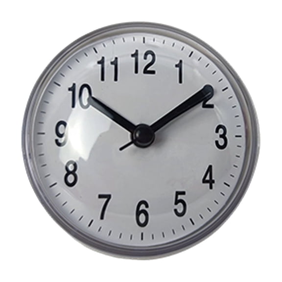 YingYouFu Waterproof Bathroom Clock, Suction Cup Wall Clock Quartz for Shower and Kitchen, Fog Resistant Small Clock for Bathroom Mirror, Glass, Tile, Home Office, Travel Camper