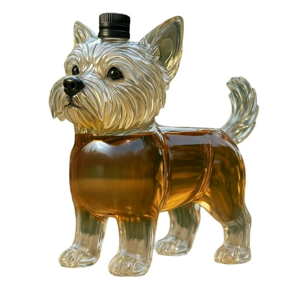 YingYouFu Whiskey Bottle Dog - Collectible Liquor Decanter | Vintage Glass Storage Bottle for Whiskey, Bourbon, or Rum, Perfect Bar Decoration for Home, Display Cabinet, Hotels