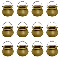 YingYouFu Witches bucket set, mini cauldron Halloween party decoration 12pcs, spell potion jar props, festive table centerpiece collection, Gold