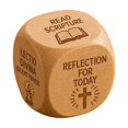 thumbnail image 1 of YingYouFu Wooden Engraved Decision Dice Set, Scripture Prompt Dice for Daily Devotion and Reflection Routine, For Home Study Tabletop Daily Reading Routine Guide Religious Supply, 1 of 6