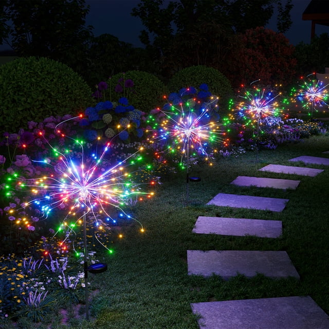 Led Design Plan Yinghao 4 pack Color Change Solar Firework Lights, Waterproof LED ...