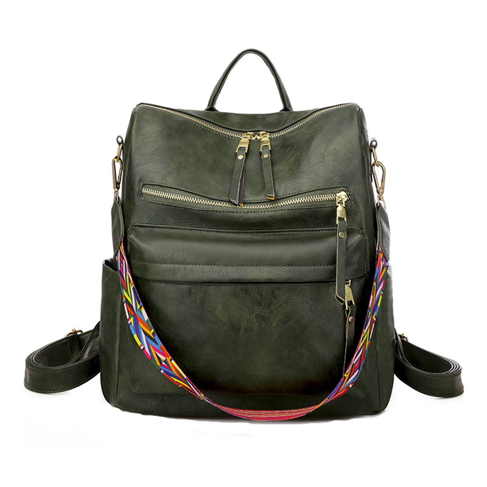 ALTOSY Genuine Leather Backpack Purse for Women Large Casual Shoulder Bags  S106 Indigo Blue - Walmart.com